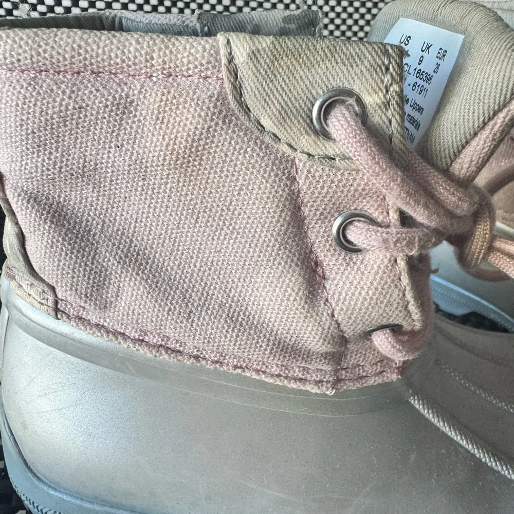 Sperry Kids Pink and Cream Boots